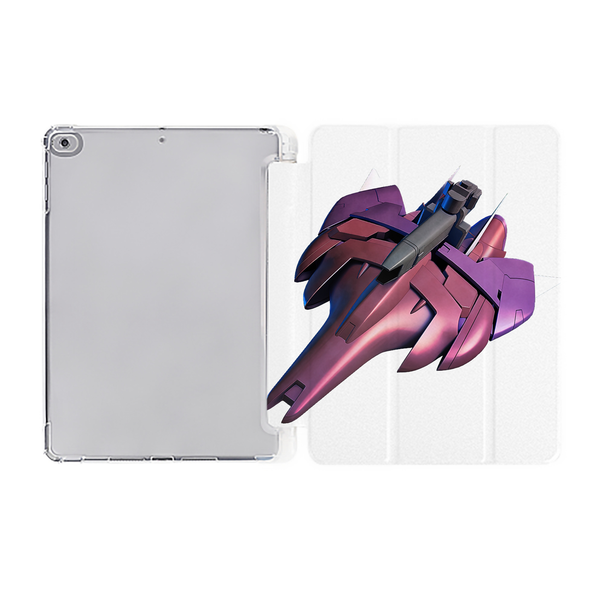 （画像用） 機動戦士ガンダム Mobile Suit Gundam IPad ケース ペン収納付き 三つ折りスタンド PUレザー×シリコン 対応機種9.5/10.5/10.9インチ